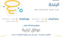 حالة الطقس اليوم في الباحة الإنذار الأصفر في الحجرة والمخواة وفرعة غامد الزناد وقلوة