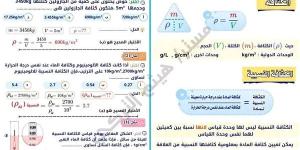 مراجعات نهائية.. أبرز قوانين ومسائل العلوم المتكاملة لـ الصف الأول الثانوي