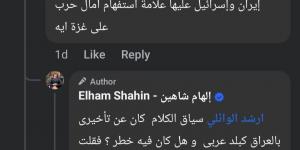 إلهام شاهين توضح المقصود من تصريحها «الخناقة مفيهاش الأمة العربية»