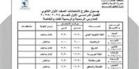 جدول امتحانات الفصل الدراسي الأول محافظة القاهرة.. اطلع الآن