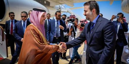 وزير الخارجية والمغتربين السيد أسعد حسن الشيباني يستقبل نظيره السعودي الأمير فيصل بن فرحان بن عبد الله آل سعود