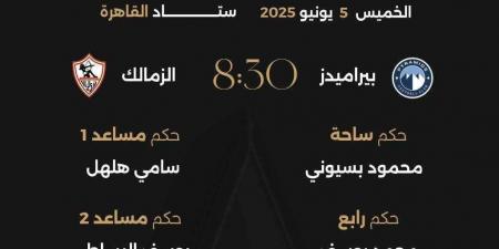 عاجل: محمود بسيوني حكما لمباراة الزمالك وبيراميدز في نهائي كأس مصر