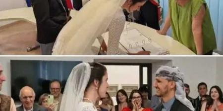 شاب يمني يتزوج فتاة إيطالية في روما وزفاف فريد يمزج بين حضارتين وثقافتين (شاهد)