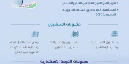 أمانة جدة تطرح فرصة استثمارية لحقوق التسمية والرعاية لشارع الخالدية