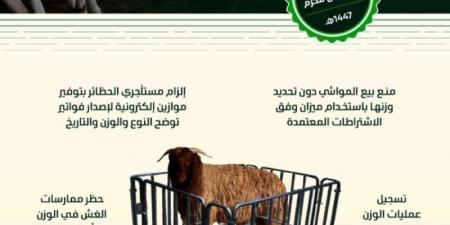 البيئة: (6) ضوابط لبيع المواشي الحية بالوزن ابتداء من غرة محرم