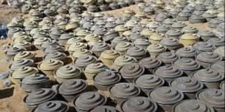 ”مسام” ينزع 1,243 لغمًا خلال أسبوع في مناطق متفرقة من اليمن ويواصل تقدمه في تطهير الأراضي