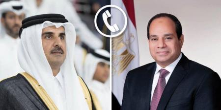 الرئيس السيسي اليوم يجري اتصالًا هاتفيًا بأمير دولة قطر