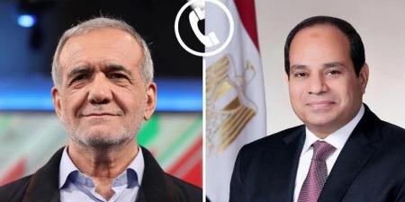 الرئيس السيسي لـ نظيره الإيراني: نؤكد على رفض مصر للهجوم الصاروخي الإيراني الذي استهدف قطر