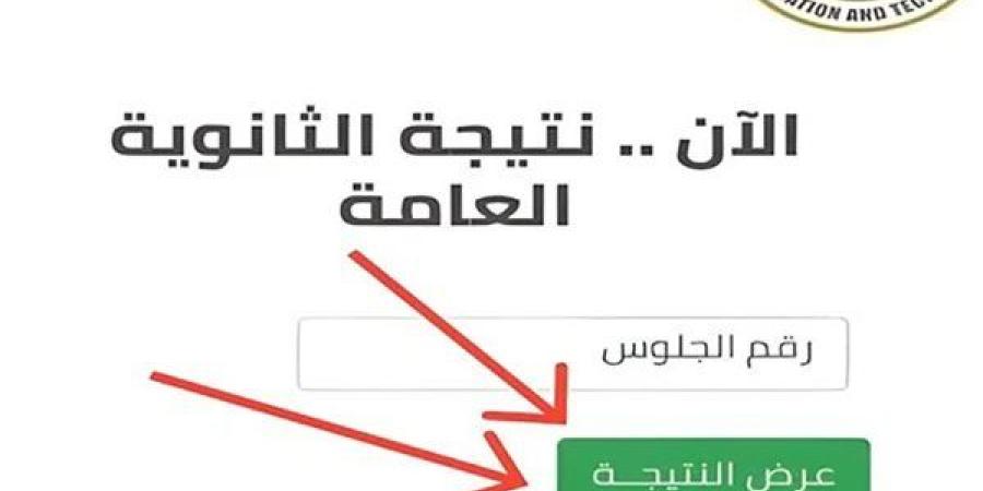 رابط نتيجة الثانوية العامة الدور الثانى