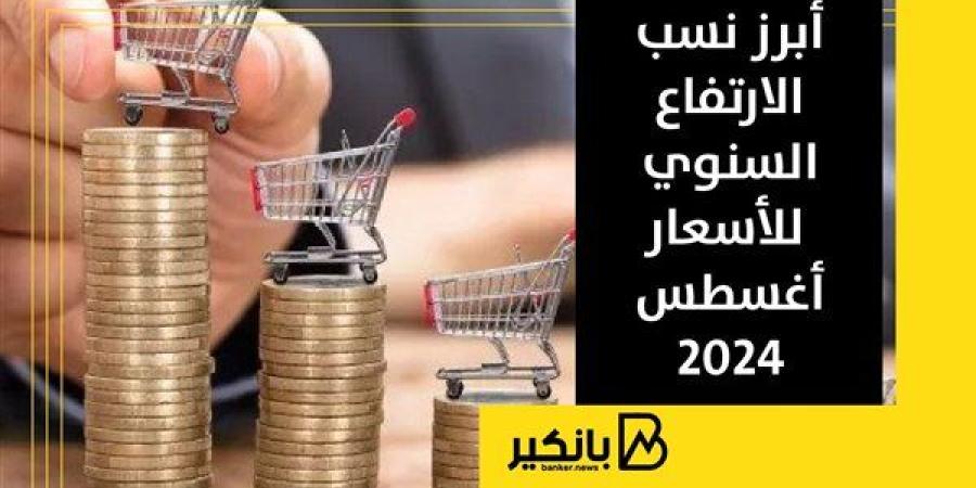 أبرز نسب الارتفاع السنوي للأسعار أغسطس 2024