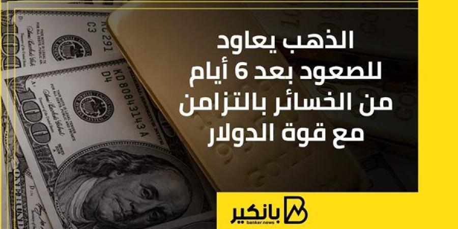 الذهب يعاود للصعود بعد 6 أيام من الخسائر بالتزامن مع قوة الدولار