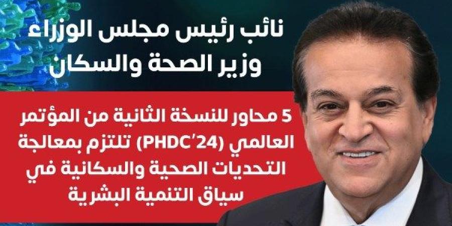 وزير الصحة: 5 محاور بالمؤتمر العالمى للتنمية تلتزم بمعالجة التحديات الصحية