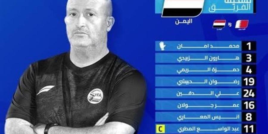 تشكيل اليمن لمواجهة البحرين في كأس الخليج 2025