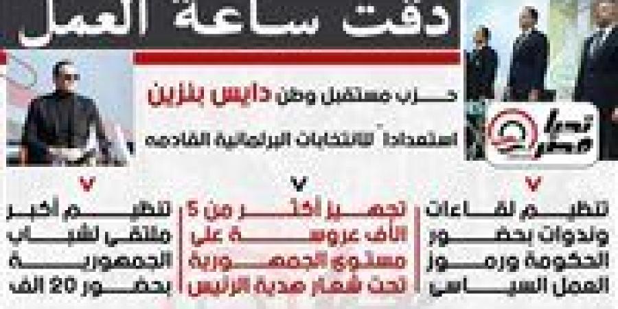 دقت ساعة العمل.. مستقبل وطن يستعد لـ«برلمان 2026» بدعم صحة المصريين بـ«الملايين»..وتخفيف أعباء «آلاف المزارعين»..صور