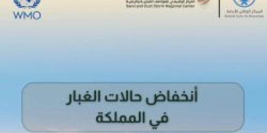 تفاصيل انخفاض حالات الغبار في المملكة بنسبة 40% خلال شهر مايو 2025