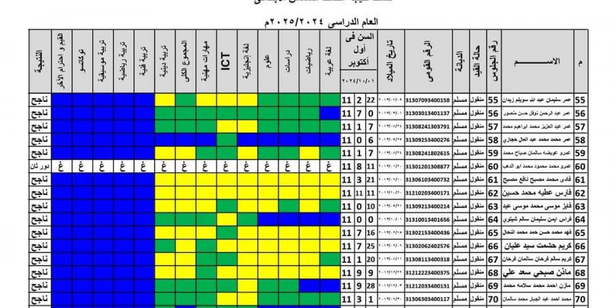 مبروووووووووك | ظهور نتيجة الصف السادس الإبتدائي 2025 فى جميع المحافظات.. رابط الحصول عليها