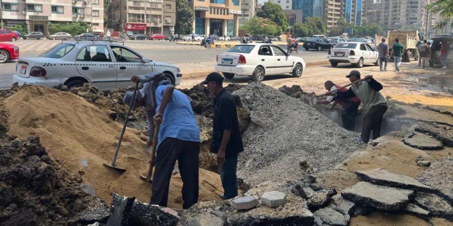 محافظ الجيزة: الانتهاء من إصلاح كسر ماسورة مياه بشارع جامعة الدول العربية