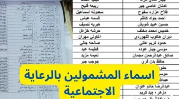 الاستعلام عن أسماء المشمولين في الرعاية الاجتماعية واهم الشروط المطلوبة