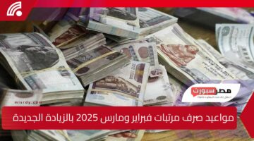 شوف هتقبض كام.. مواعيد صرف مرتبات فبراير ومارس 2025 بالزيادة الجديدة