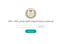 نتيجة الدبلومات الفنية